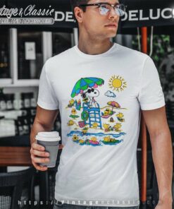 Snoopy Woodstock On The Beach T Shirt