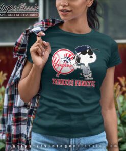 Snoopy Yankees Fanatic MLB Women TShirt