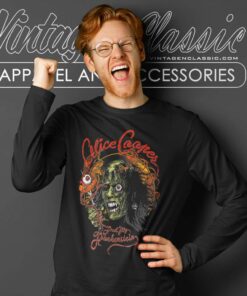 Alice Cooper Shirt Song Feed My Frankenstein Circle Long Sleeve Tee