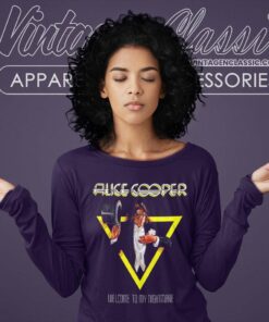 Alice Cooper Shirt Song Welcome To My Nightmare Long Sleeve Tee