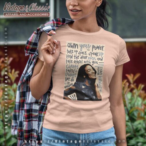 AOC See Through Own Your Power Shirt