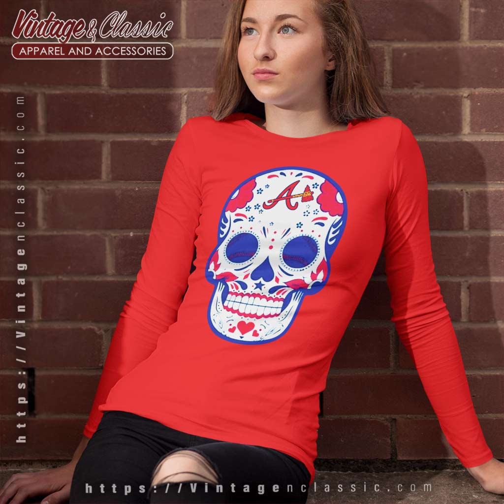 Atlanta Braves Sugar Skull T-shirt - Kingteeshop