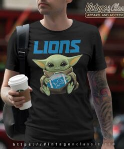 Baby Yoda Detroit American Football Team Star Wars T Shirt