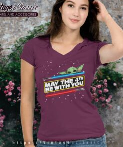 Baby Yoda May The 4th Be With You V Neck TShirt