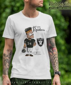 Bart Simpson Oakland Los Angeles Raiders T Shirt