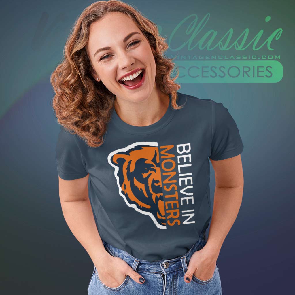 Believe In Monsters Chicago Bears Shirt - High-Quality Printed Brand