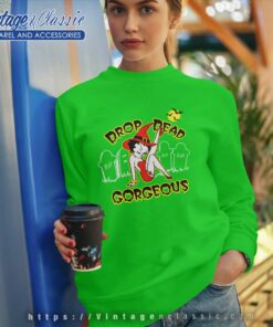 Betty Boop Drop Dead Gorgeous Halloween Sweatshirt