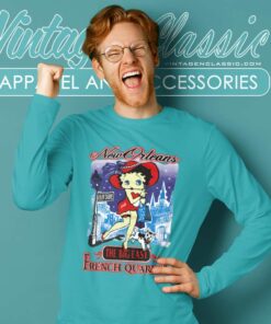 Betty Boop New Orleans French Quarter Long Sleeve Tee
