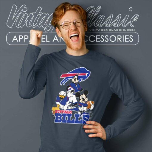 Buffalo Bills Mickey Mouse Donald Duck Goofy Shirt