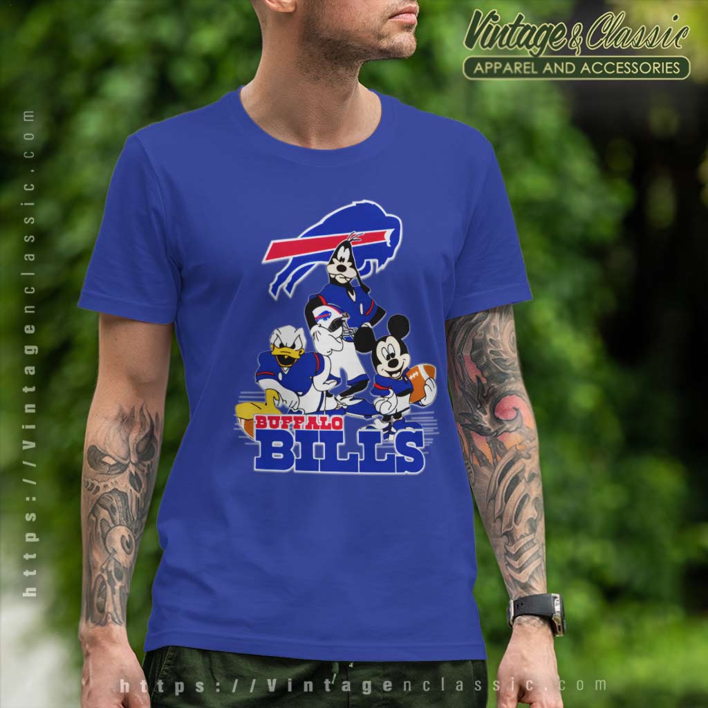 Buffalo Bills Mickey Mouse Donald Duck Goofy Shirt - Vintagenclassic Tee