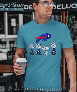 Buffalo Bills NFL Football Snoopy Woodstock The Peanuts Movie Women's V-Neck  T-Shirt