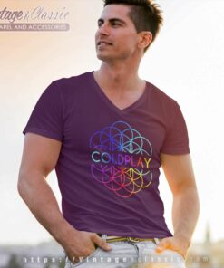 Coldplay Music Logo Shirt The Spheres Tour V Neck TShirt