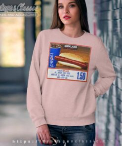 Costco Hotdogs Lover Funny Fast Food Fan Gift Distressed Look Sweatshirt
