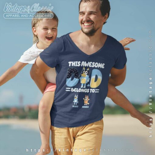 Custom Bluey This Awesome Dad Belong To Shirt