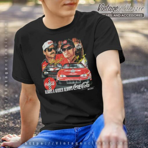 Dale Earnhardt And Dale Earnhardt Jr, Nascar Coca Cola Shirt