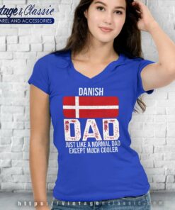 Danish Dad Denmark Flag For Fathers Day V Neck TShirt