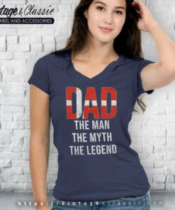Danmark Dad The Men The Myth The Legend V Neck TShirt