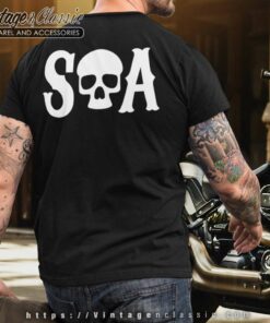 Death Drawing Sons Of Anarchy T Shirt Back