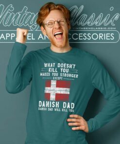 Denmark Dad Gifts For Fathers Day Long Sleeve Tee