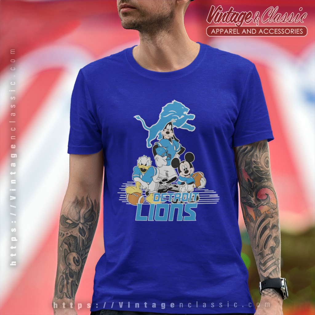 Mickey Donald Goofy The Three Detroit Lions Football T-Shirt - T-shirts Low  Price