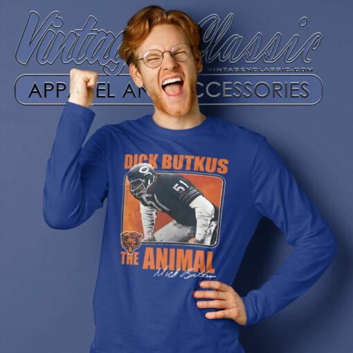 Dick Butkus Chicago Bears The Animal Pro Line Shirt