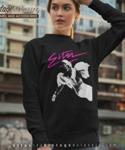 Elton John Pink Brush Photo Sweatshirt