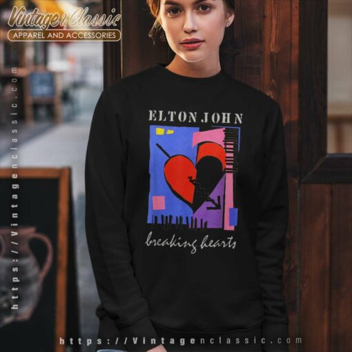 Elton John Retro Breaking Hearts Shirt