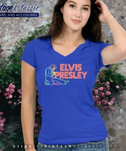 Elvis Presley Elvis Neon Sign V Neck TShirt