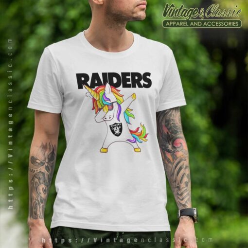 Dabbing Unicorn Oakland Raiders Shirt