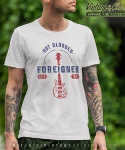 Foreigner Hot Blooded Guitar T Shirt