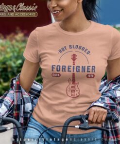 Foreigner Hot Blooded Guitar Women TShirt