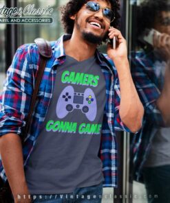 Gamers Gonna Game Shirt Video Game Controller V Neck TShirt