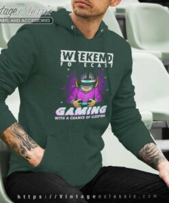 Gaming With A Chance Of Sleeping Weekend Forecast Hoodie