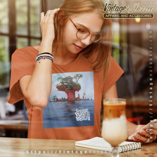 Gorillaz Plastic Beach LP Cover Shirt