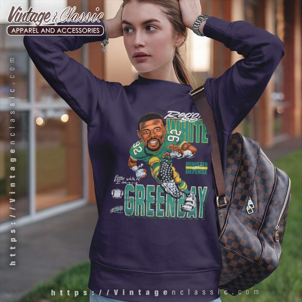 Green Bay Packers Minister of Defense Reggie White Cartoon shirt, hoodie,  sweater, long sleeve and tank top