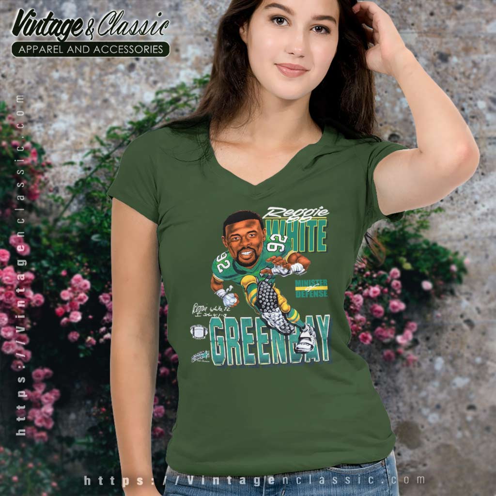 Green Bay Packers #92 Minister Of Defense Reggie White T-shirt