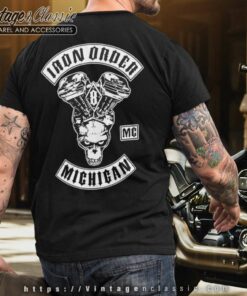 Iron Order Mc Michigan T shirt Backside