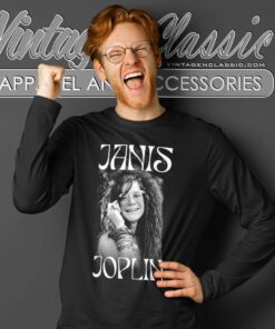 Janis Joplin Fashion Icon Long Sleeve Tee