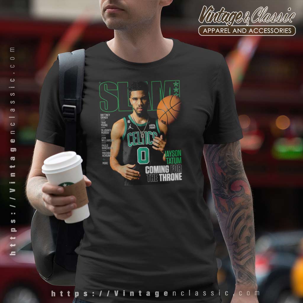 Slam Cover Tee Shirt Boston Celtics Jayson Tatum Coming for 
