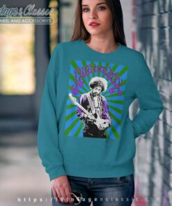 Jimi Hendrix Shirt Black Spiral Sweatshirt