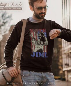 Jimi Hendrix Shirt Guitar Flag Vote Sweatshirt