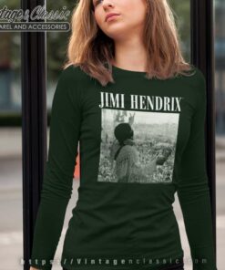 Jimi Hendrix Shirt Live At Woodstock Long Sleeve Tee