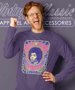 Jimi Hendrix Shirt Psychedelic Poster Long Sleeve Tee