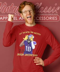 Justin Jefferson Griddy Dance Minnesota Vikings Long Sleeve Tee