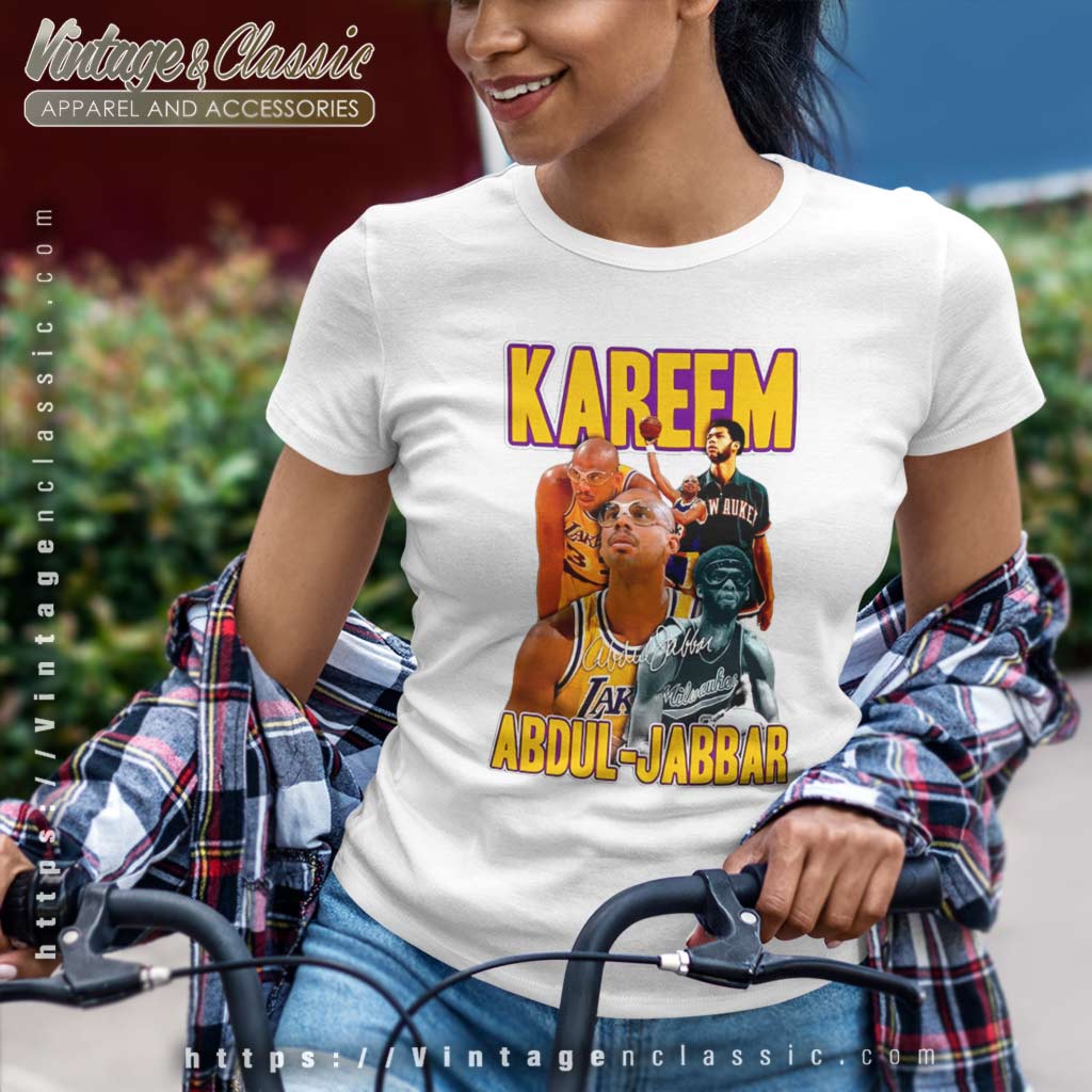 Kareem Abdul-Jabbar Los Angeles Lakers Legends Name & Number NBA T-Shirt -  Moon Best Print