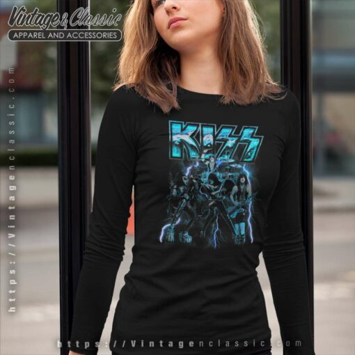 Kiss Blue Lightning Shirt