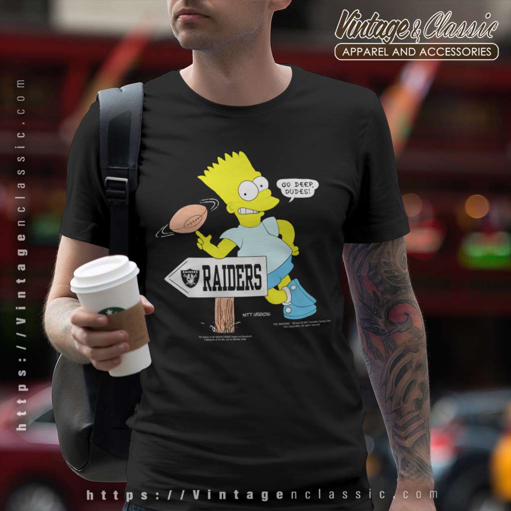 Las Vegas Raiders NFL X Bart Simpson cartoon shirt - Limotees