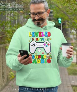 Leveled Up To Superdaddio Fathers Day Hoodie