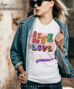 Live Love Laugh Lesbian V Neck TShirt