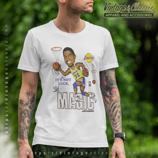 Magic Johnson La Lakers Caricature Shirt